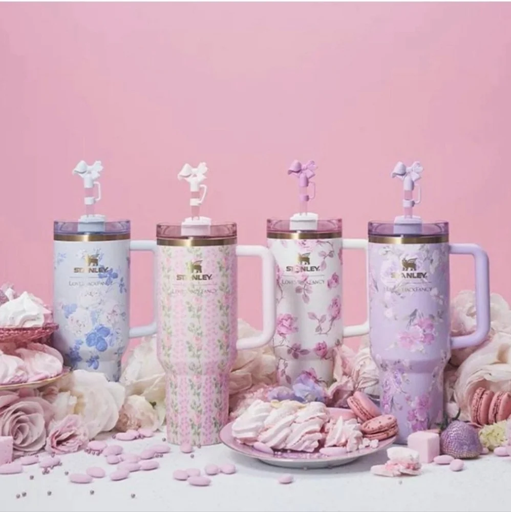 The Stanley x LoveShackFancy Ribbon Rosa 40 oz. Quencher - NEW in Sealed Package - Picture 4 of 6